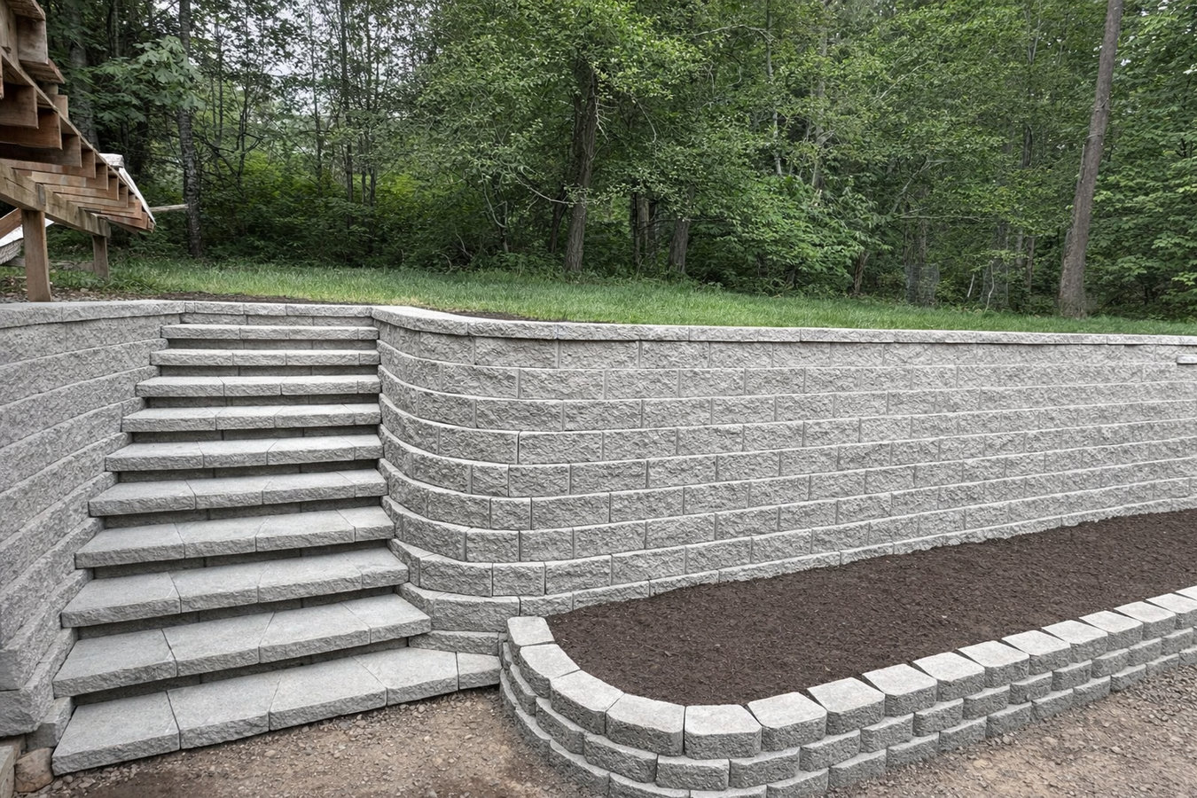 Retaining wall construction in Rancho Cucamonga, CA